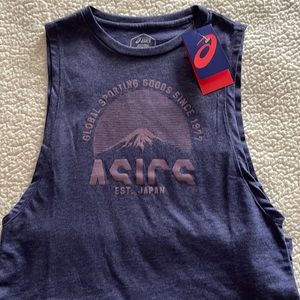 ASICS Heathered Purple Muscle Tee NWT